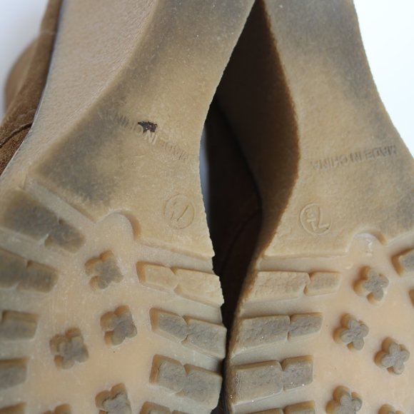 Brown Suede Wedge Ankle Boots Size 7.5 EUC - Picture 6 of 9